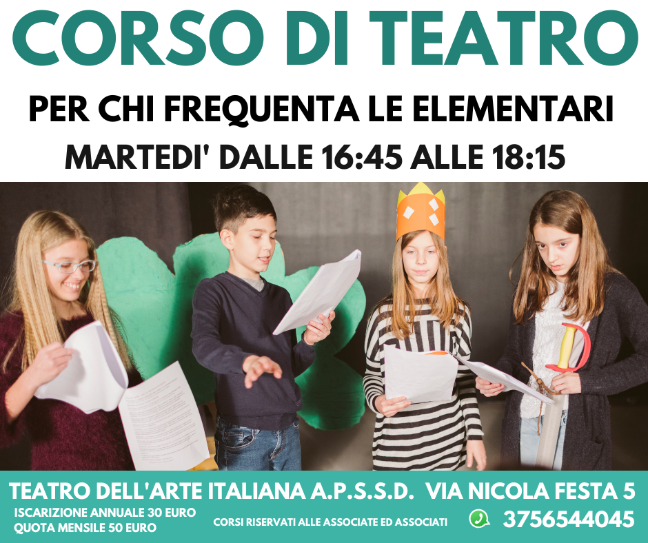 Corso di teatro per chi frequenta le elementari