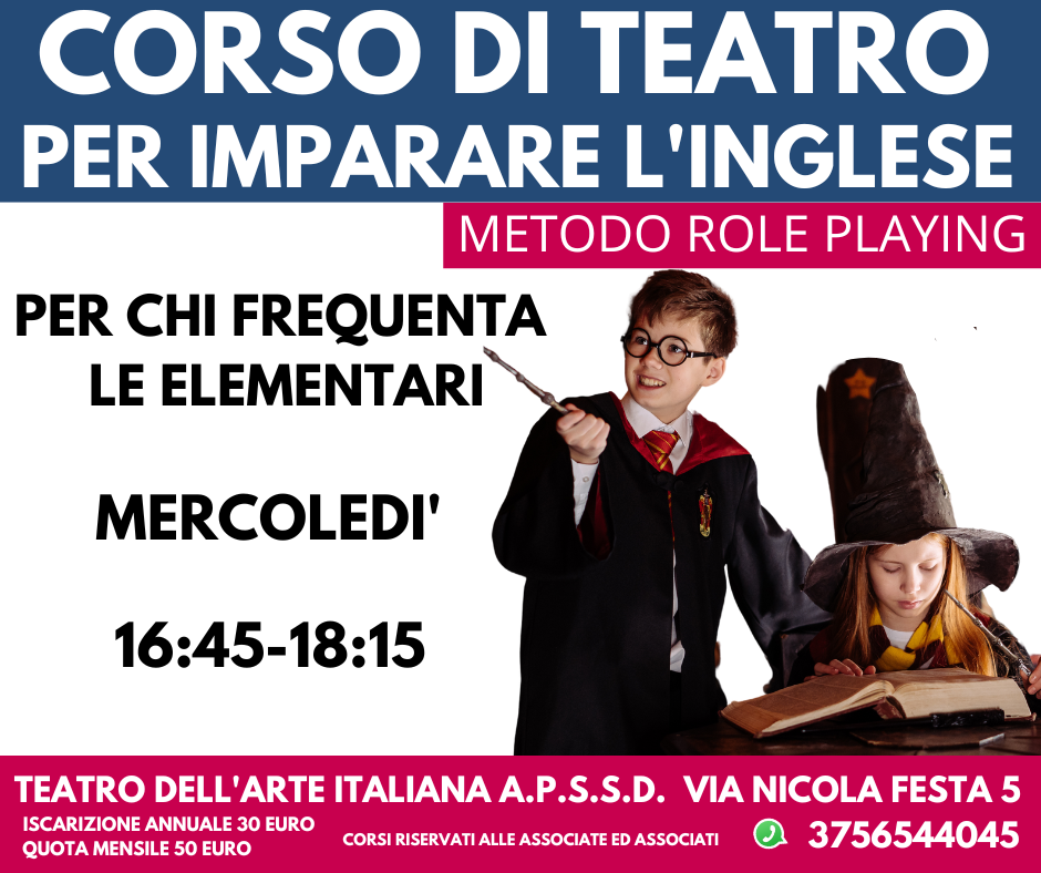 Corso di teatro per imparare l'inglese
