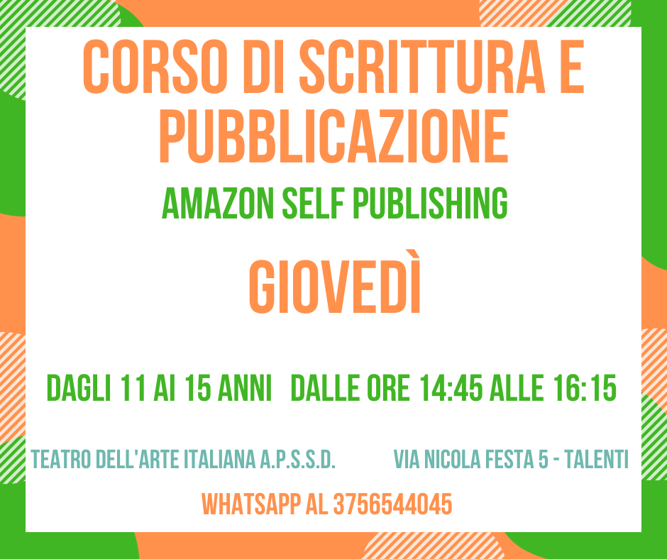 Corso di Scrittura e Pubblicazione 11-15 Anni