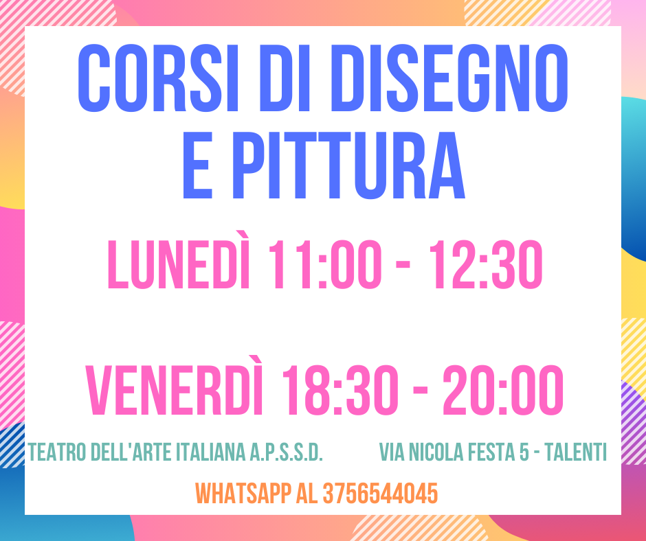 Corso Disegno e Pittura Adulti